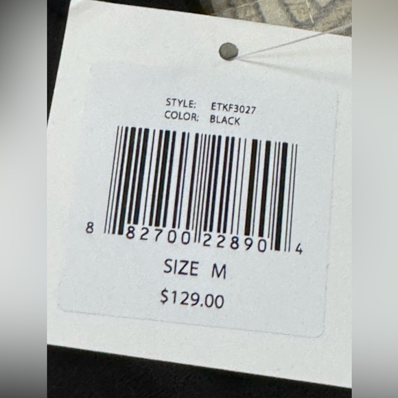 Ellen Stacy PONTE FLARE BLACK DRESS WITH VEGAN LEATHER TRIM size M - Picture 11 of 16